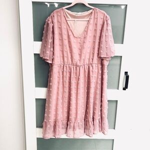 Beautiful party dress dusty mauve chiffon